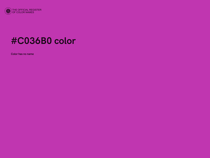 #C036B0 color image