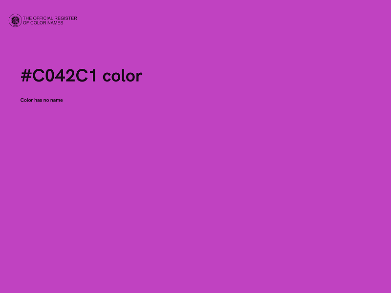 #C042C1 color image