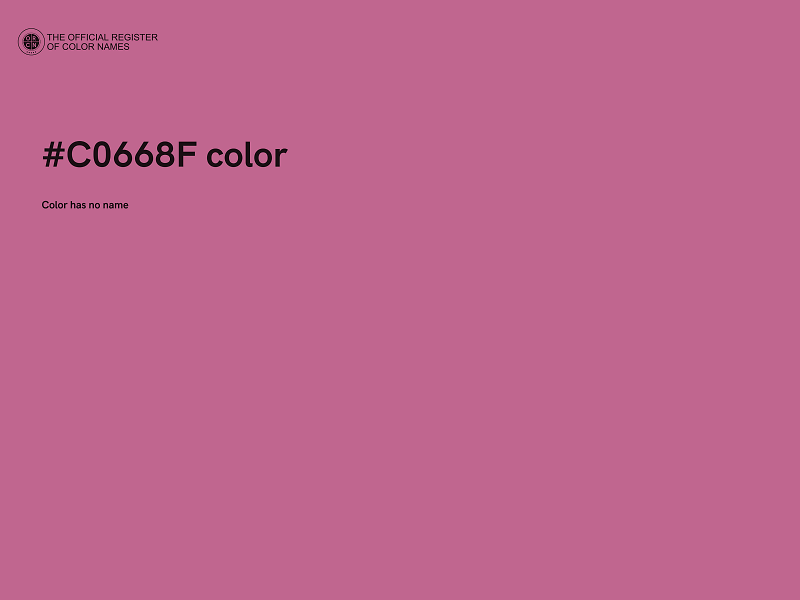 #C0668F color image