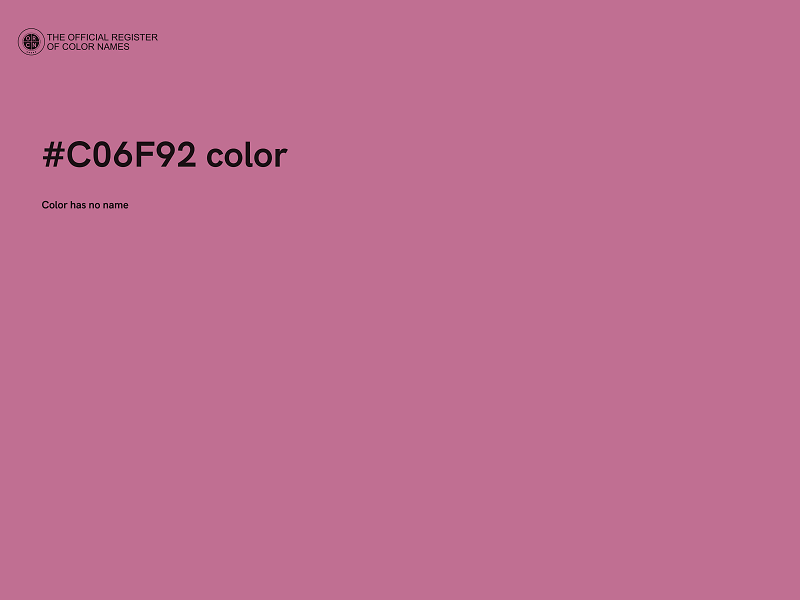 #C06F92 color image