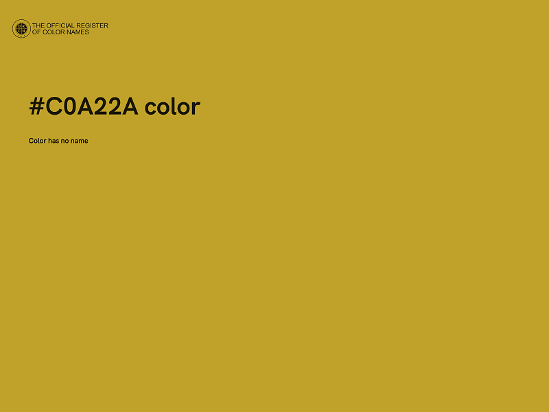 #C0A22A color image