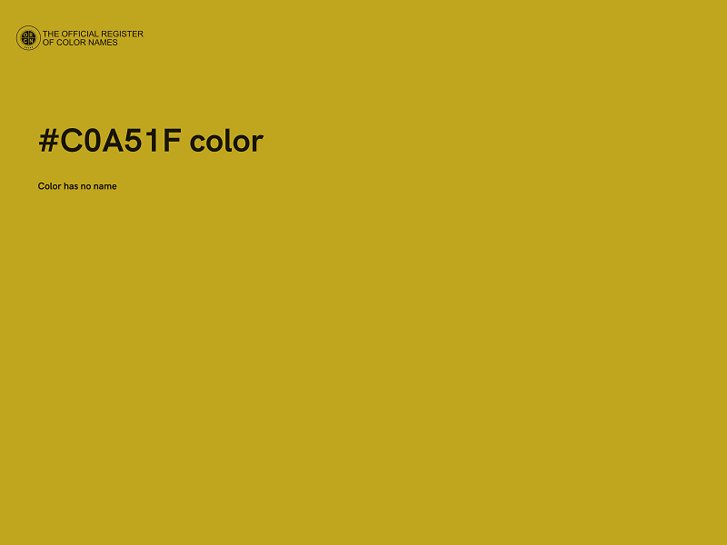 #C0A51F color image