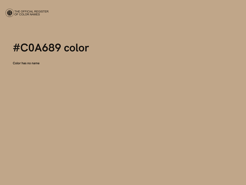 #C0A689 color image