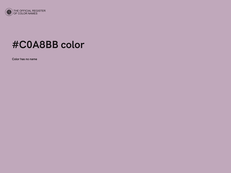 #C0A8BB color image