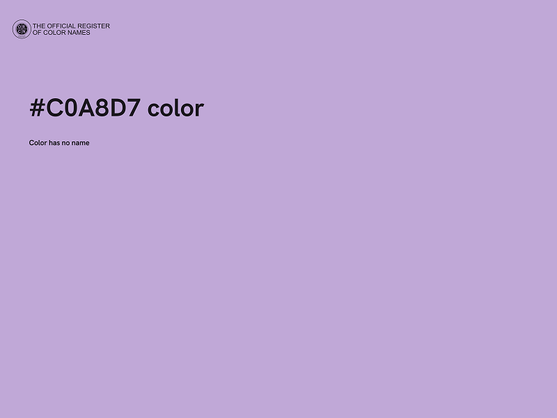 #C0A8D7 color image