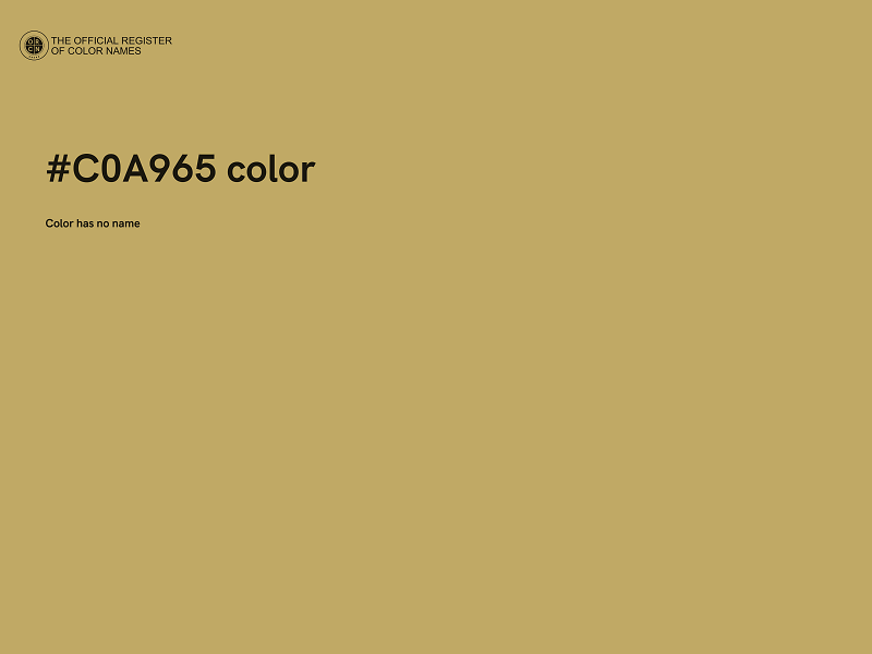 #C0A965 color image