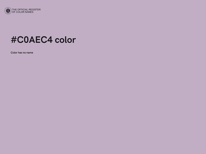 #C0AEC4 color image