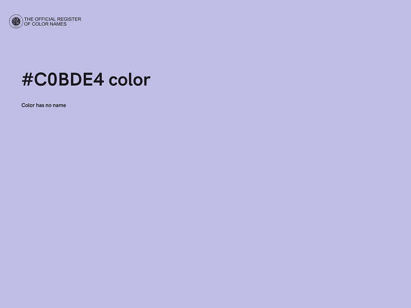 #C0BDE4 color image