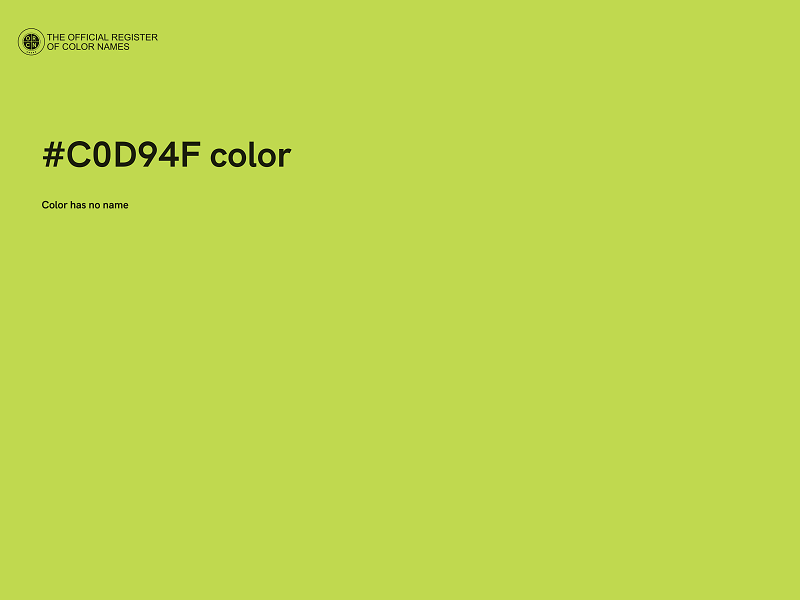 #C0D94F color image