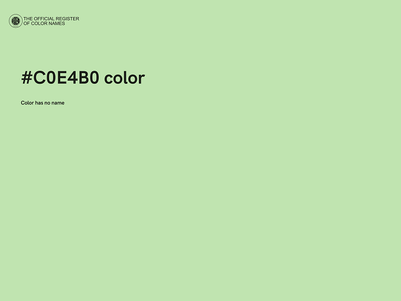 #C0E4B0 color image