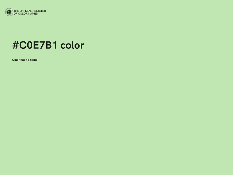 #C0E7B1 color image