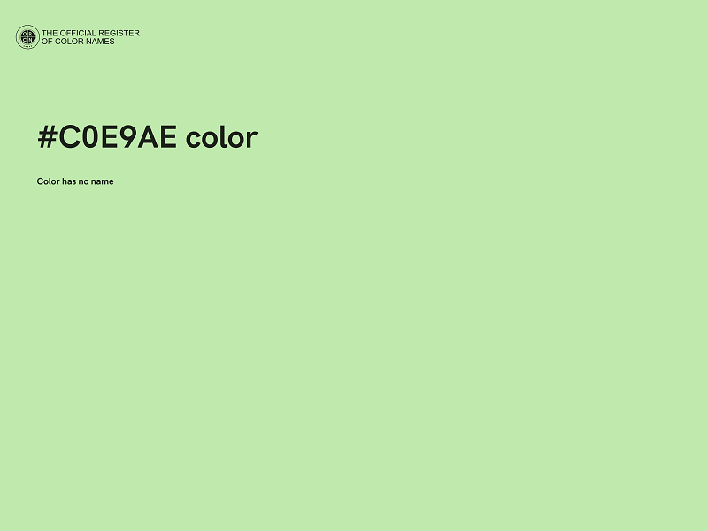 #C0E9AE color image