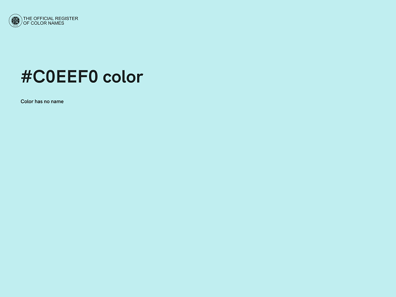 #C0EEF0 color image