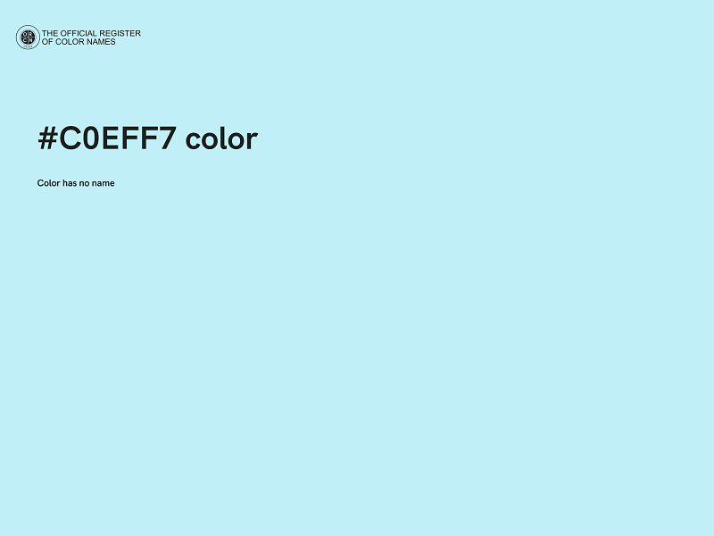 #C0EFF7 color image