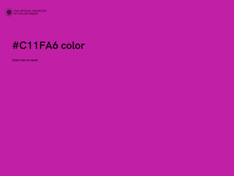 #C11FA6 color image