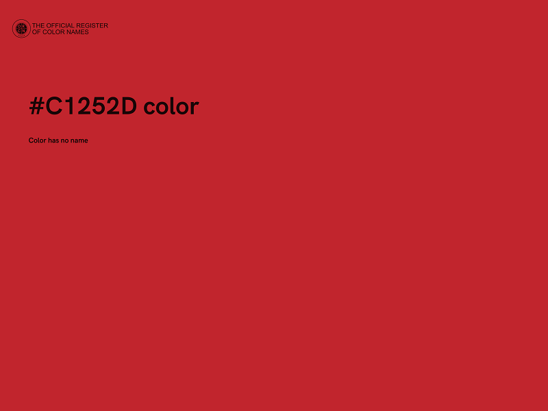 #C1252D color image