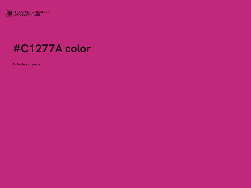 #C1277A color image