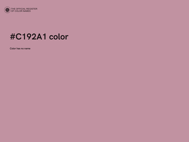 #C192A1 color image