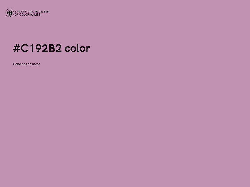 #C192B2 color image