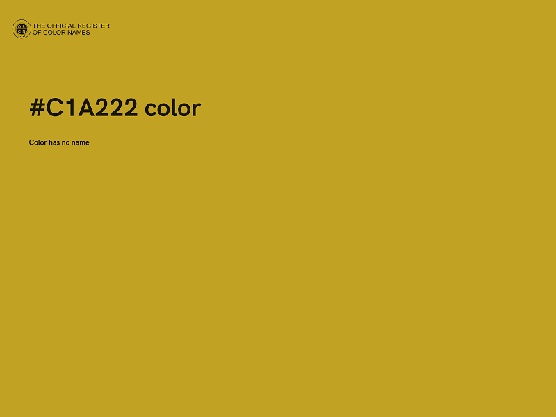 #C1A222 color image