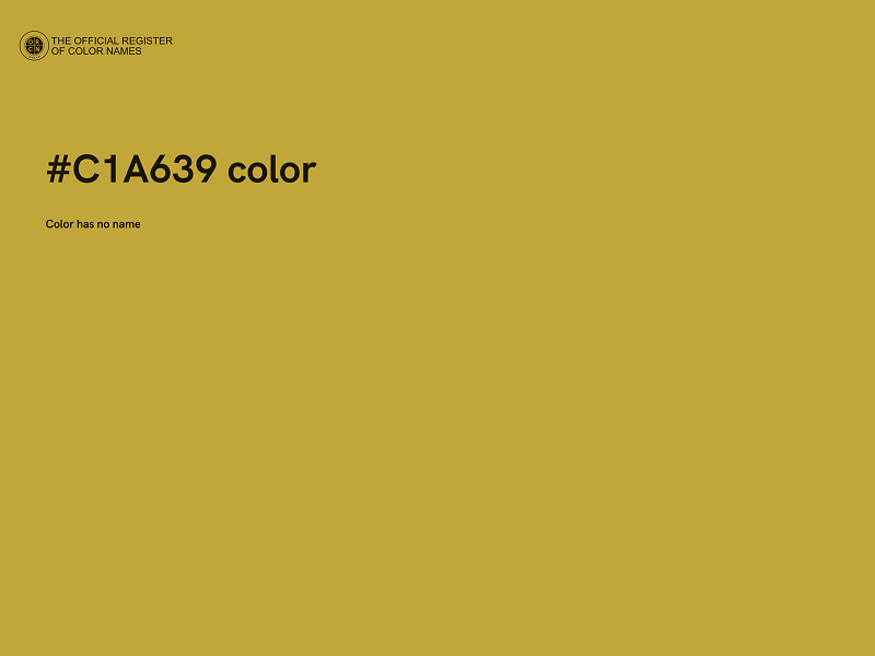 #C1A639 color image