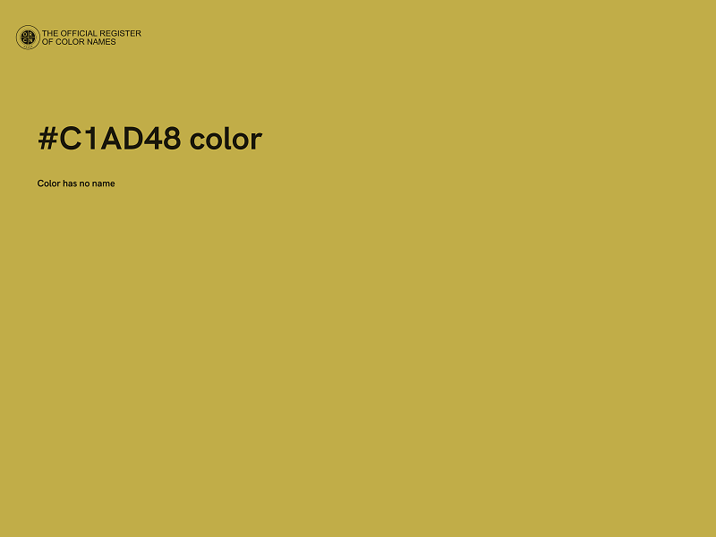 #C1AD48 color image