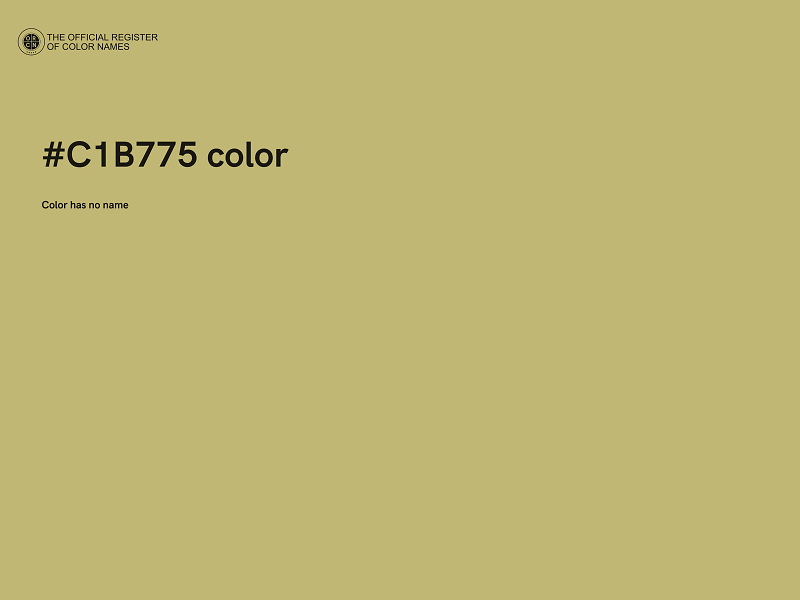 #C1B775 color image