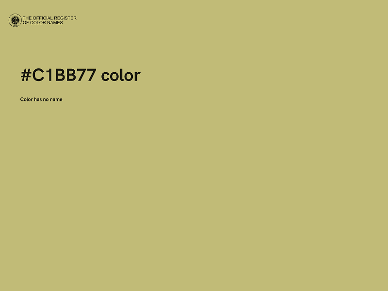 #C1BB77 color image