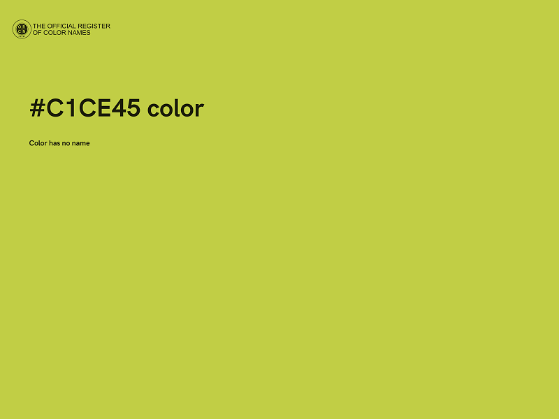 #C1CE45 color image