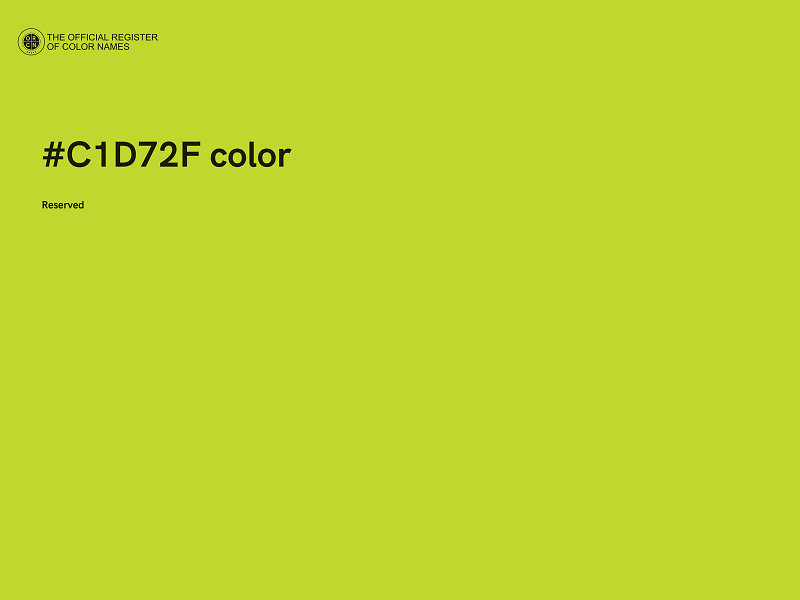 #C1D72F color image