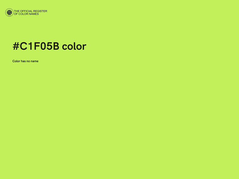 #C1F05B color image