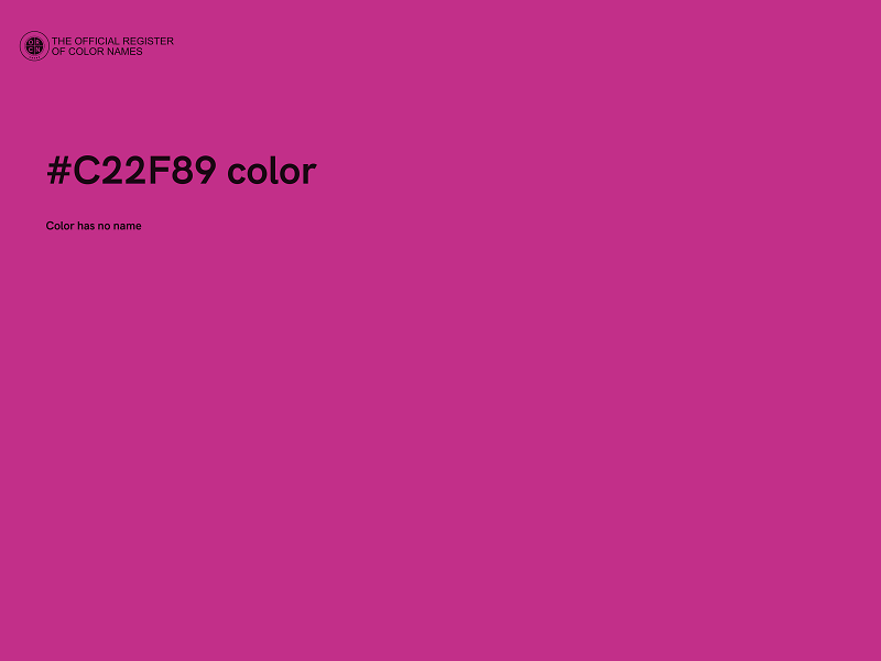 #C22F89 color image