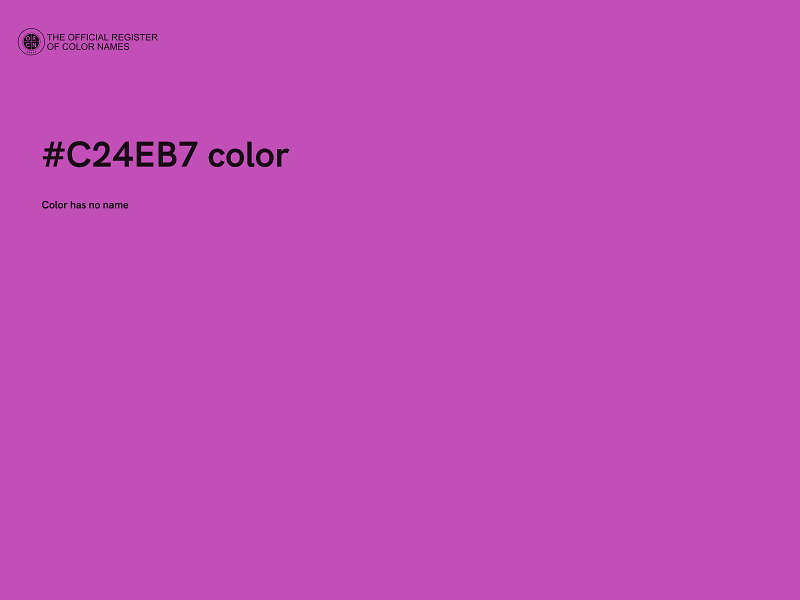 #C24EB7 color image