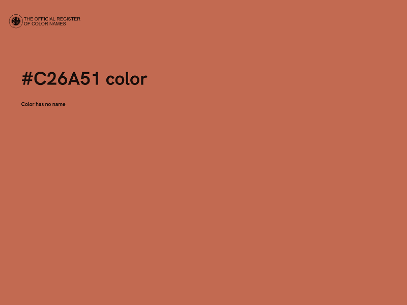 #C26A51 color image