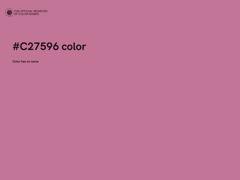 #C27596 color image