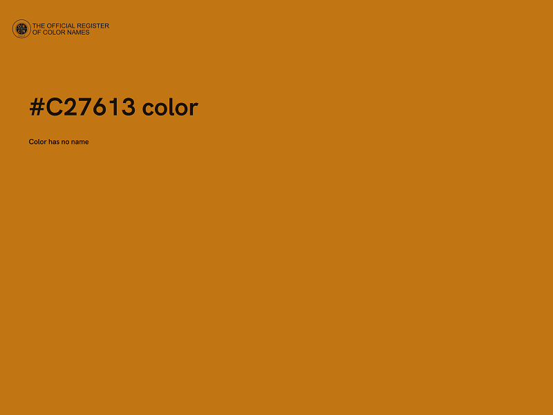 #C27613 color image