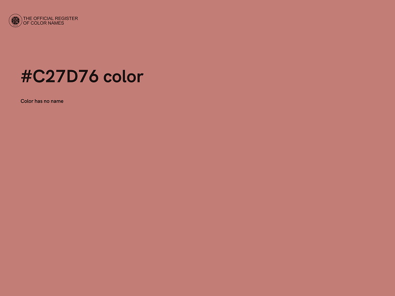 #C27D76 color image