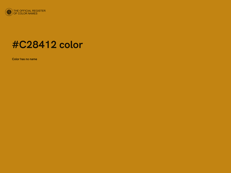 #C28412 color image