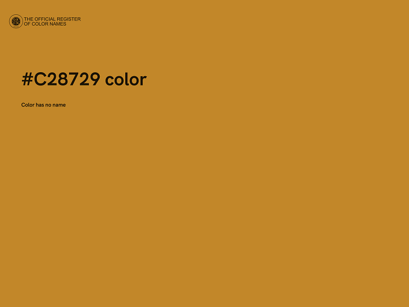 #C28729 color image