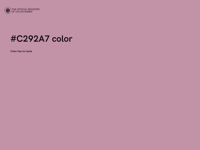 #C292A7 color image