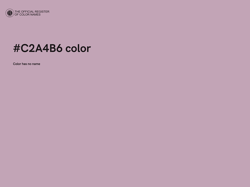 #C2A4B6 color image