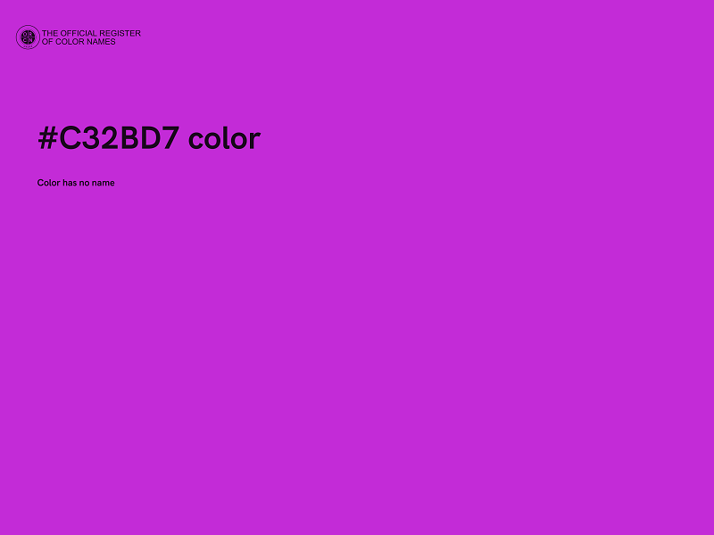 #C32BD7 color image