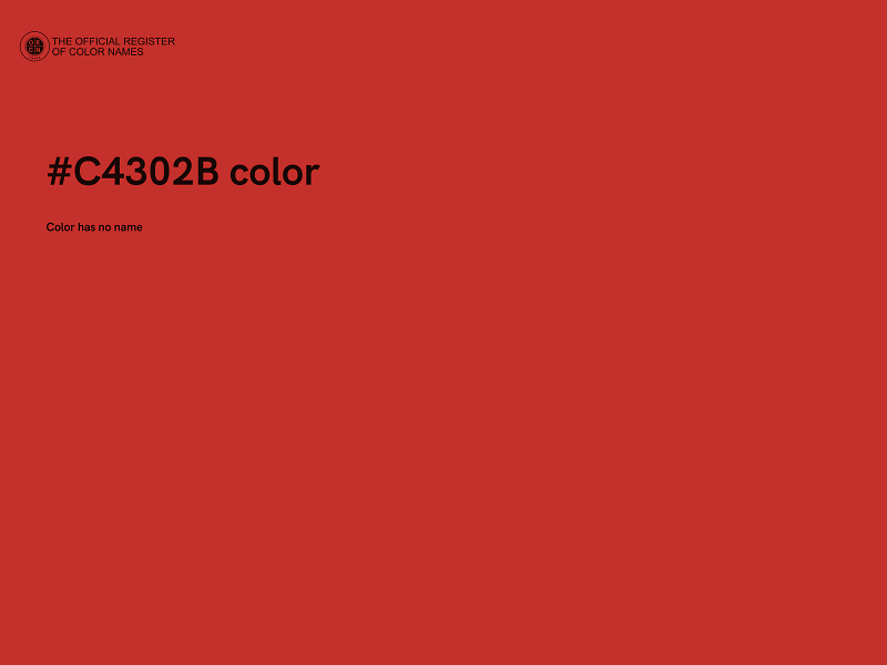 #C4302B color image