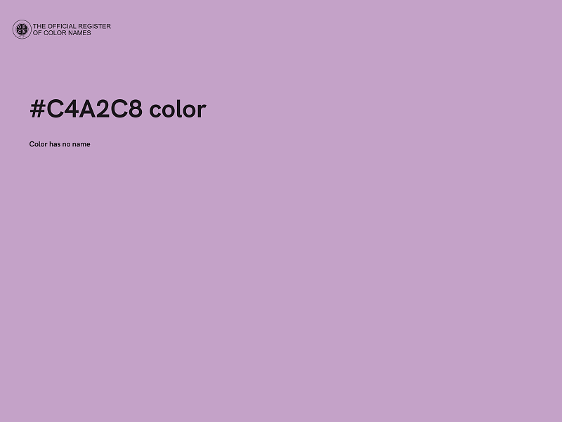 #C4A2C8 color image