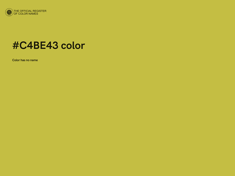 #C4BE43 color image