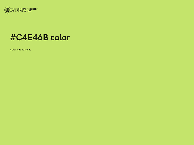 #C4E46B color image