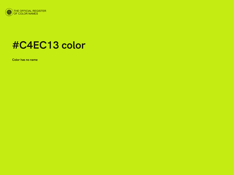 #C4EC13 color image