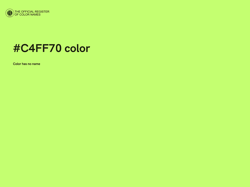 #C4FF70 color image