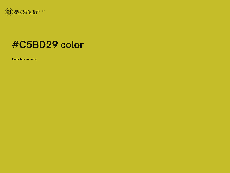 #C5BD29 color image