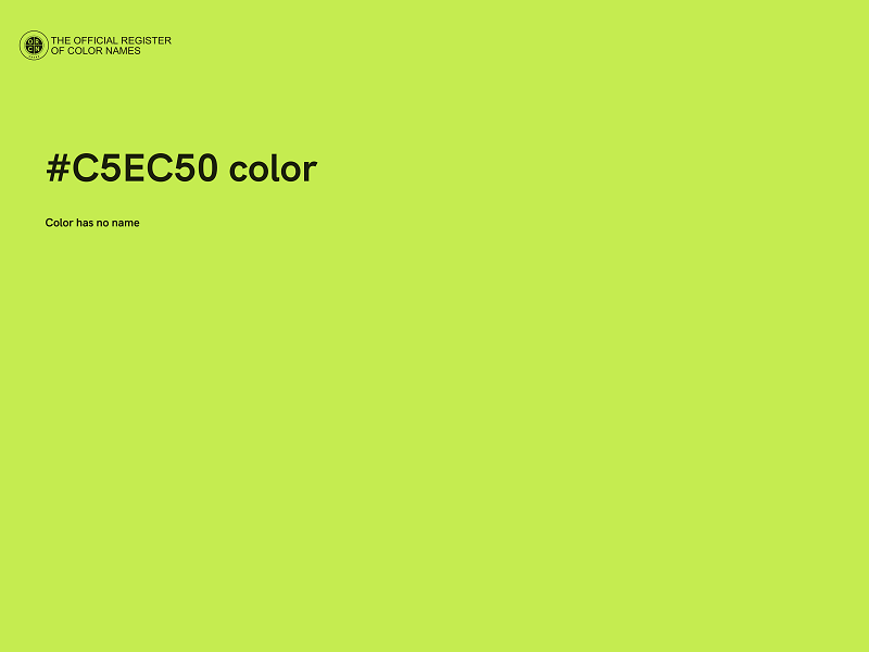 #C5EC50 color image